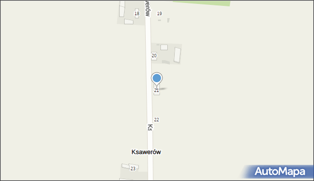 Ksawerów, Ksawerów, 21, mapa Ksawerów