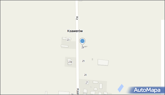 Ksawerów, Ksawerów, 24, mapa Ksawerów