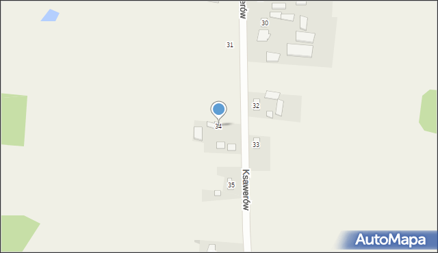 Ksawerów, Ksawerów, 34, mapa Ksawerów