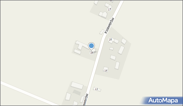 Ksawerów, Ksawerów, 15, mapa Ksawerów
