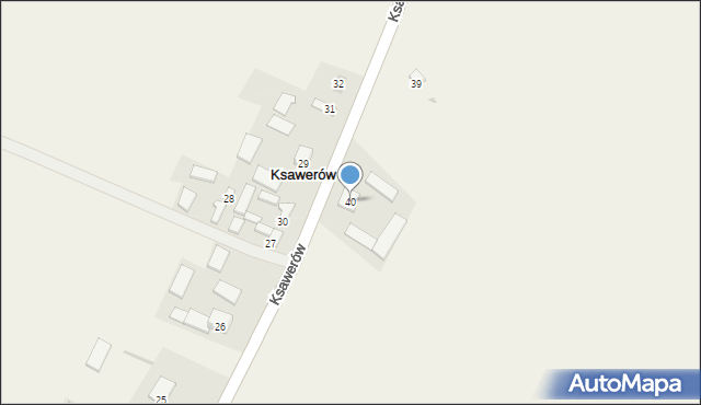 Ksawerów, Ksawerów, 40, mapa Ksawerów