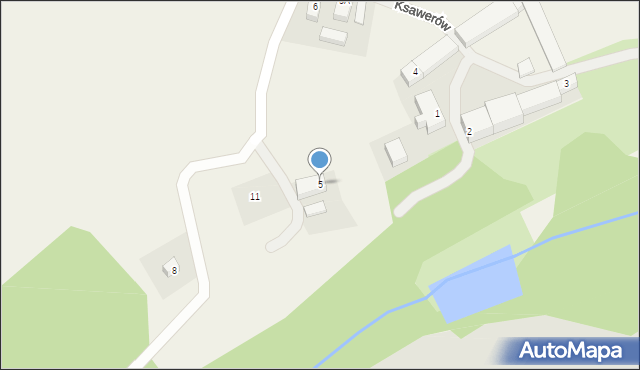 Ksawerów, Ksawerów, 5, mapa Ksawerów
