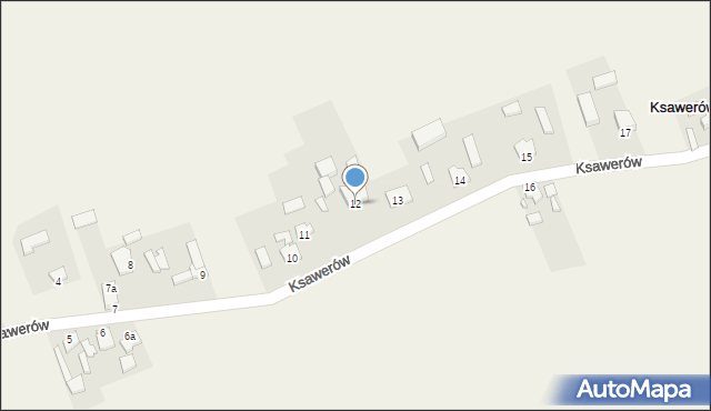 Ksawerów, Ksawerów, 12, mapa Ksawerów