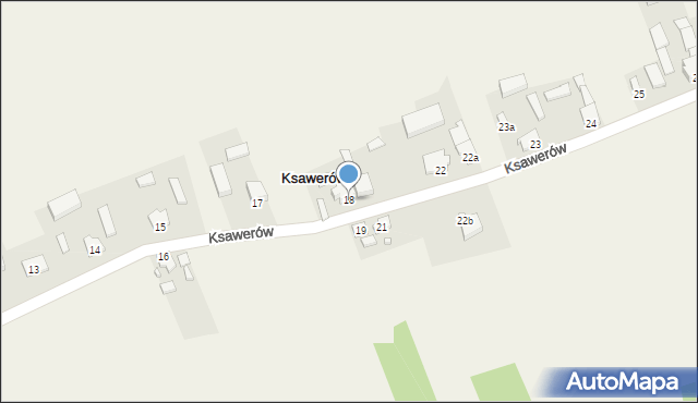 Ksawerów, Ksawerów, 18, mapa Ksawerów