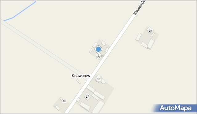 Ksawerów, Ksawerów, 19, mapa Ksawerów