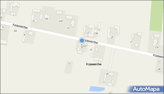 Ksawerów, Ksawerów, 12, mapa Ksawerów
