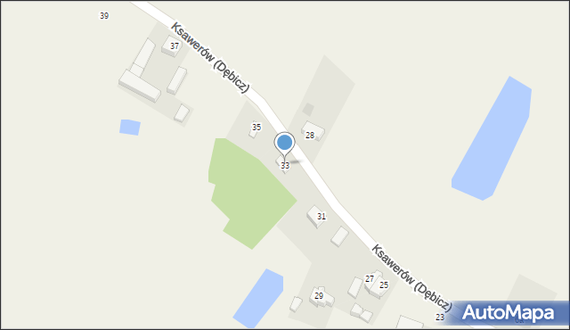 Ksawerów (Dębicz), Ksawerów (Dębicz), 33, mapa Ksawerów (Dębicz)