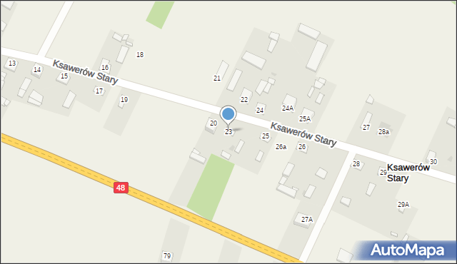 Ksawerów Stary, Ksawerów Stary, 23, mapa Ksawerów Stary
