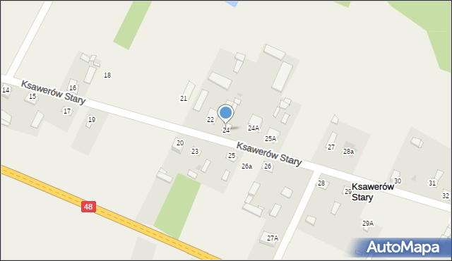 Ksawerów Stary, Ksawerów Stary, 24, mapa Ksawerów Stary