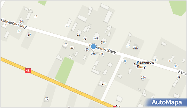 Ksawerów Stary, Ksawerów Stary, 26a, mapa Ksawerów Stary