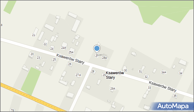 Ksawerów Stary, Ksawerów Stary, 27, mapa Ksawerów Stary