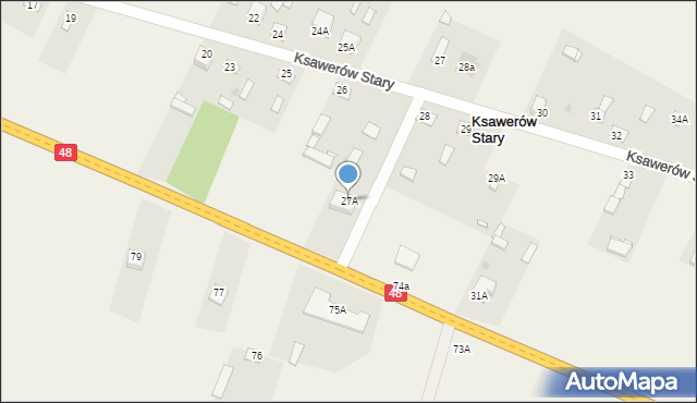 Ksawerów Stary, Ksawerów Stary, 27A, mapa Ksawerów Stary