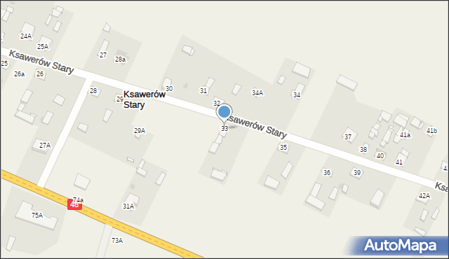 Ksawerów Stary, Ksawerów Stary, 33, mapa Ksawerów Stary