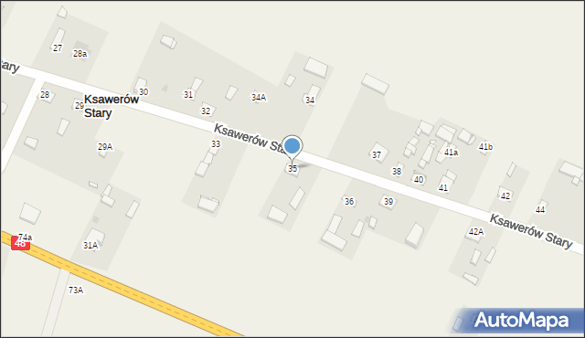 Ksawerów Stary, Ksawerów Stary, 35, mapa Ksawerów Stary