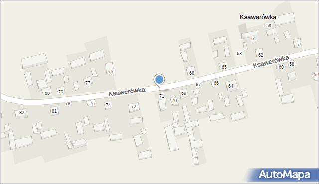 Ksawerówka, Ksawerówka, 71A, mapa Ksawerówka