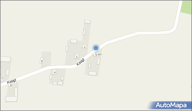 Książ, Książ, 1, mapa Książ