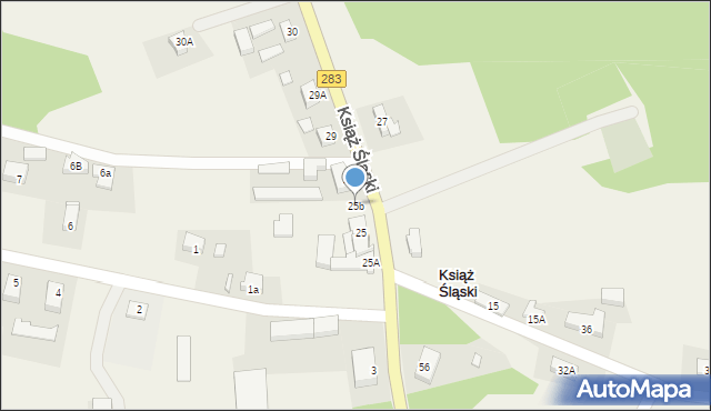 Książ Śląski, Książ Śląski, 25b, mapa Książ Śląski