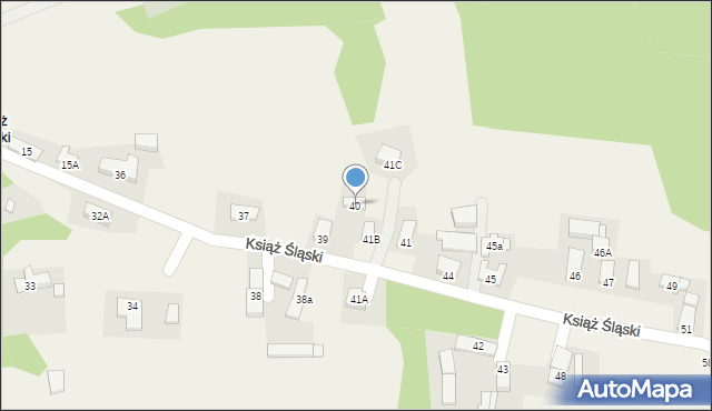 Książ Śląski, Książ Śląski, 40, mapa Książ Śląski
