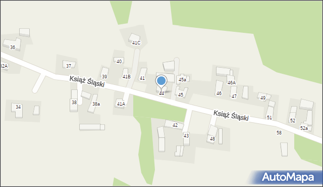 Książ Śląski, Książ Śląski, 44, mapa Książ Śląski