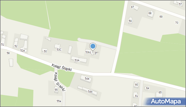 Książ Śląski, Książ Śląski, 53b2, mapa Książ Śląski