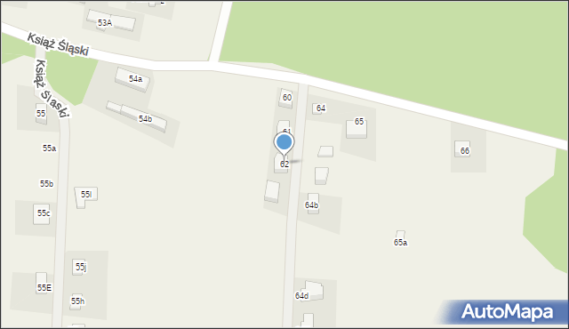 Książ Śląski, Książ Śląski, 62, mapa Książ Śląski