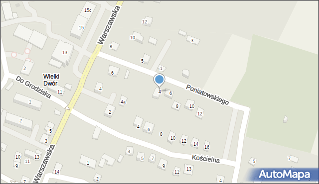 Książ Wielki, Księcia Józefa Poniatowskiego, 4, mapa Książ Wielki