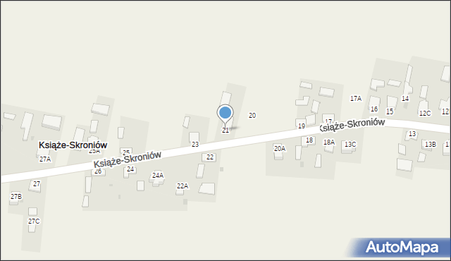 Książe-Skroniów, Książe-Skroniów, 21, mapa Książe-Skroniów