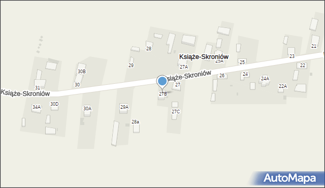 Książe-Skroniów, Książe-Skroniów, 27B, mapa Książe-Skroniów
