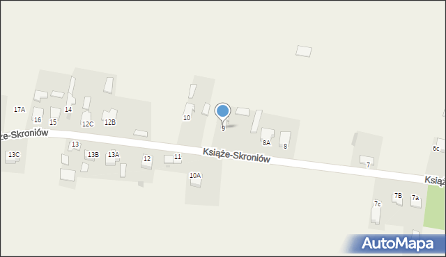 Książe-Skroniów, Książe-Skroniów, 9, mapa Książe-Skroniów