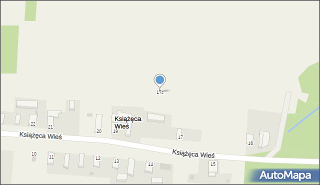Książęca Wieś, Książęca Wieś, 17c, mapa Książęca Wieś
