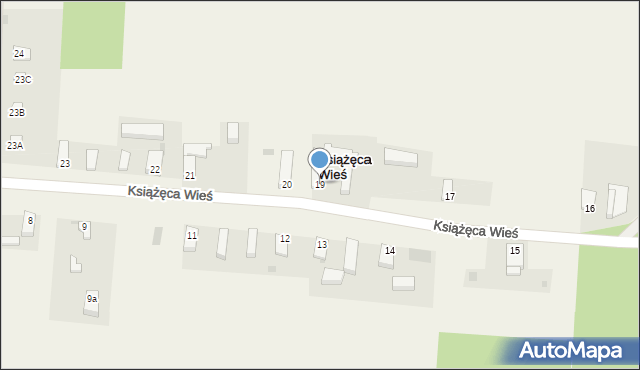 Książęca Wieś, Książęca Wieś, 19, mapa Książęca Wieś