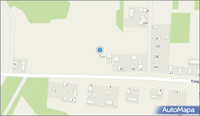 Książęca Wieś, Książęca Wieś, 29a, mapa Książęca Wieś