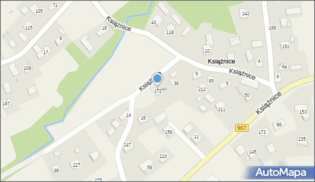 Książnice, Książnice, 171, mapa Książnice