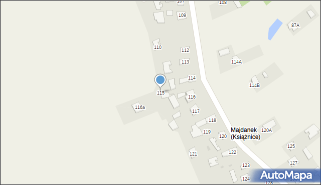 Książnice, Książnice, 115, mapa Książnice