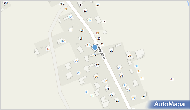 Książnice, Książnice, 24, mapa Książnice