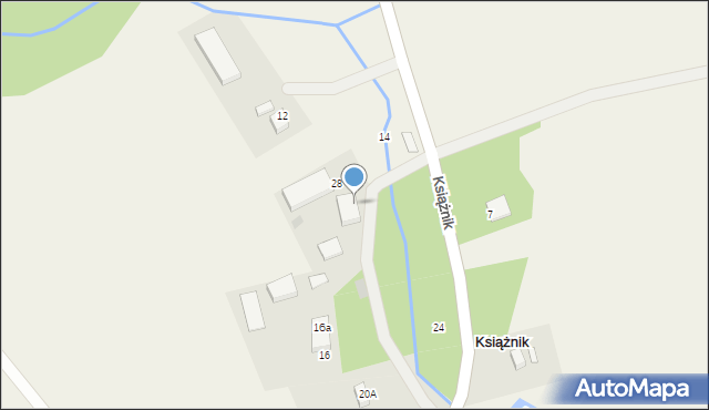 Książnik, Książnik, 16a, mapa Książnik