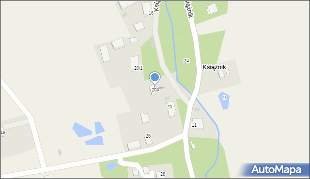 Książnik, Książnik, 20A, mapa Książnik