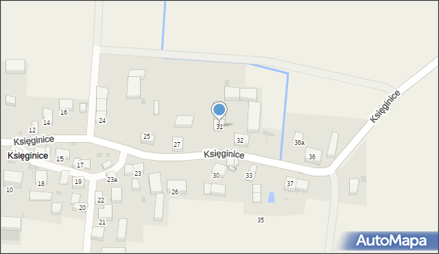 Księginice, Księginice, 31, mapa Księginice