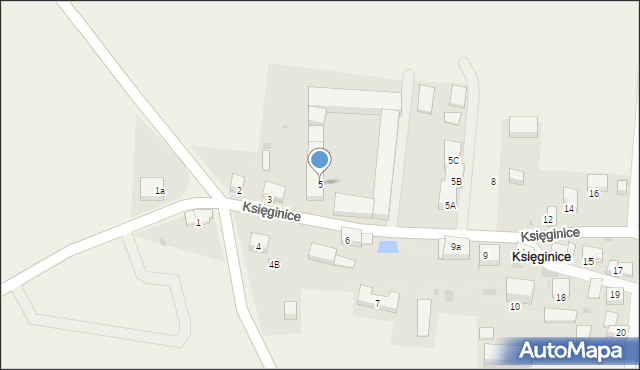 Księginice, Księginice, 5, mapa Księginice