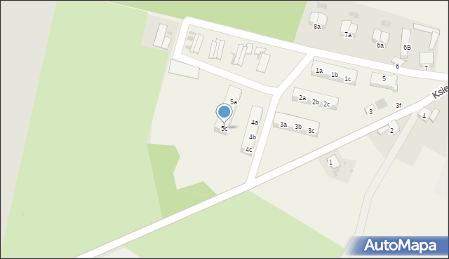 Księginice, Księginice, 5c, mapa Księginice
