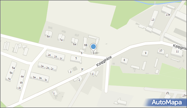 Księginice, Księginice, 7, mapa Księginice