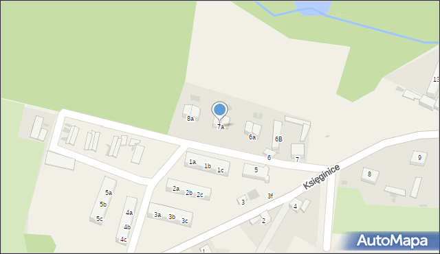 Księginice, Księginice, 7a, mapa Księginice