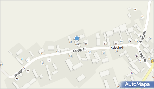 Księginki, Księginki, 66A, mapa Księginki