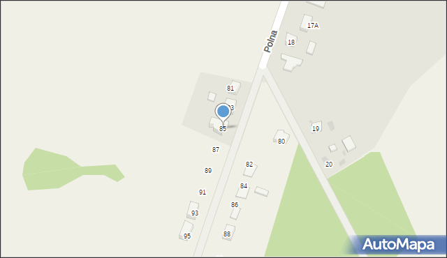 Księginki, Księginki, 85, mapa Księginki