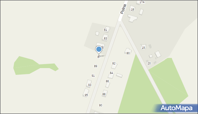 Księginki, Księginki, 87, mapa Księginki