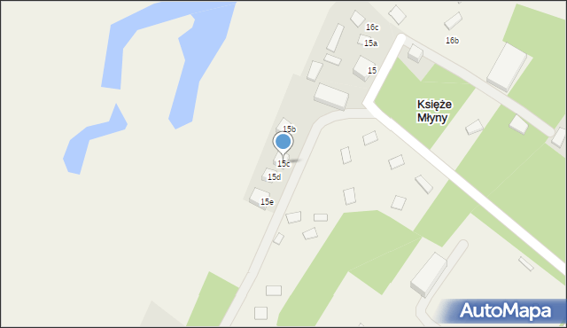 Księże Młyny, Księże Młyny, 15c, mapa Księże Młyny