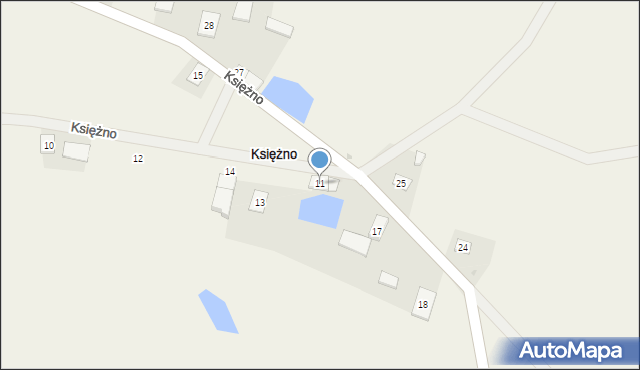 Księżno, Księżno, 16, mapa Księżno