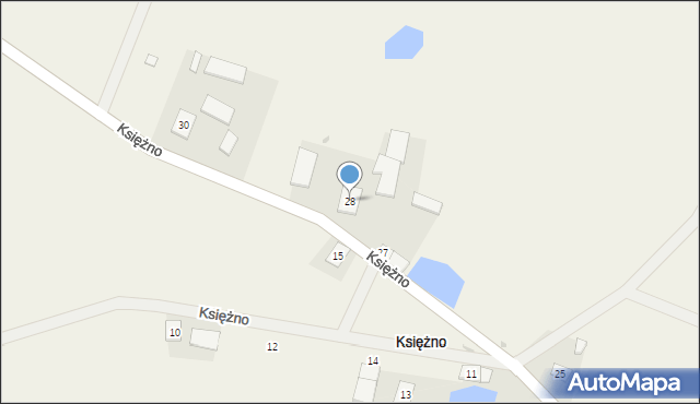 Księżno, Księżno, 28, mapa Księżno