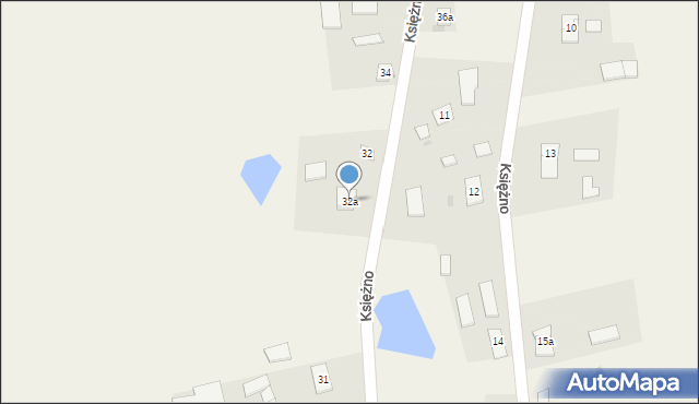 Księżno, Księżno, 32a, mapa Księżno