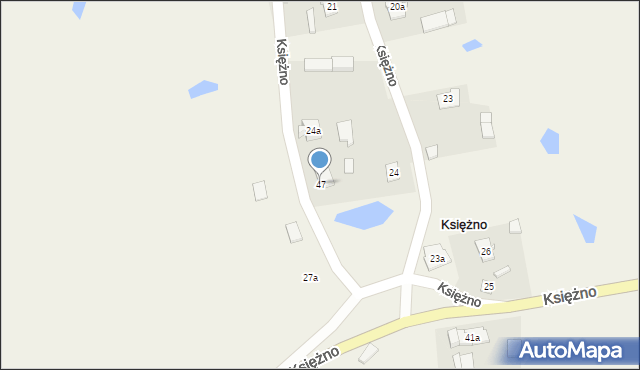 Księżno, Księżno, 47, mapa Księżno